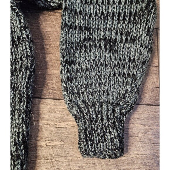 Pacific Club Vintage Sweater Black and Gray Brown w/ Leather accent - Picture 3 of 6